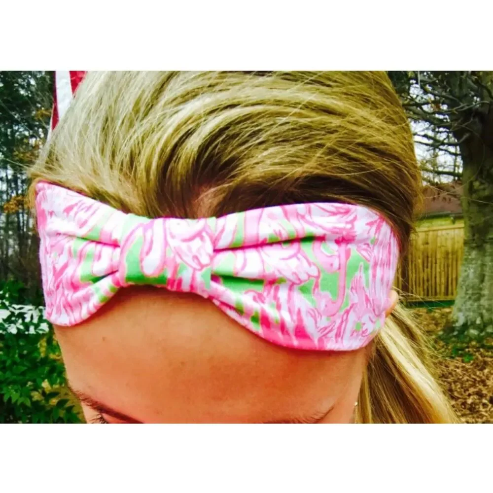 Lilly Pulitzer - NEW Pink Colony Headband  - Stretch Hair Accessory